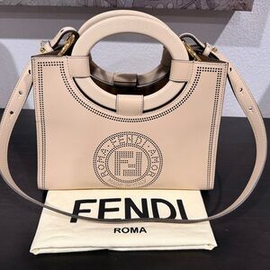Fendi Perforated Small Runaway Shopper Tote